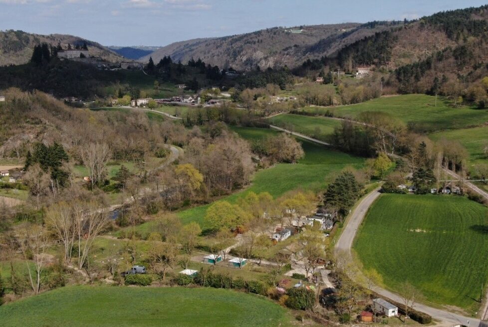 camping vu du ciel camping de la vallée du doux